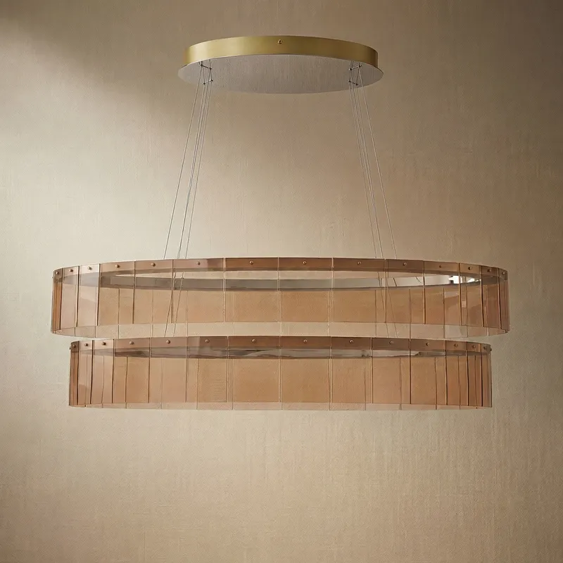 Yiosi Oval Glass Chandelier 59" L — YIOSI Lamps LED Landscape Lights  3000K