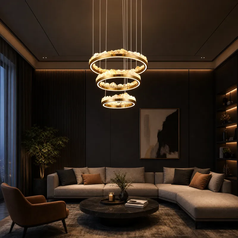 Vast Realm Modern Sculptural Ring Chandelier — YIOSI Lamps LED Landscape Lights 60.0W 