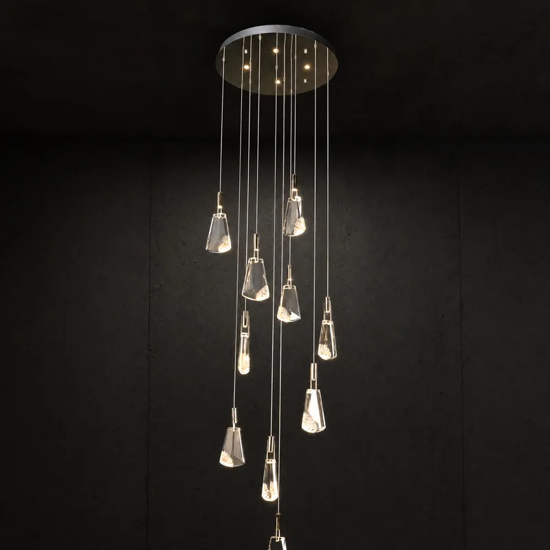 Stardust Fan Modern Multi-Tier Cluster Chandelier — YIOSI Lamps LED Landscape Lights  