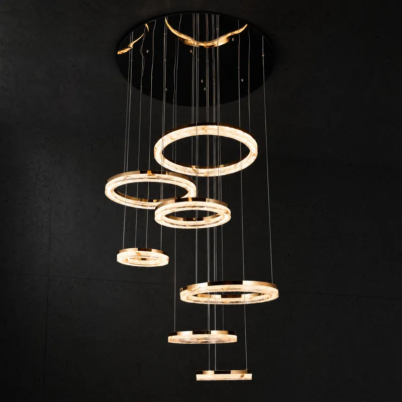 Modern Sculptural Ring Chandelier — YIOSI Lamps LED Landscape Lights 35.0W 