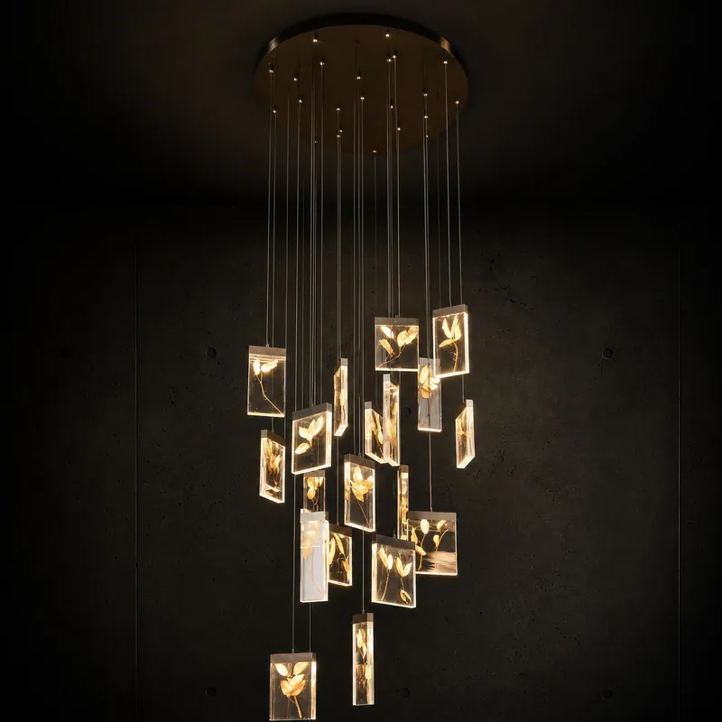 Purple Mountain Modern Sculptural Pendant Light — YIOSI Lamps LED Landscape Lights 29.0W 