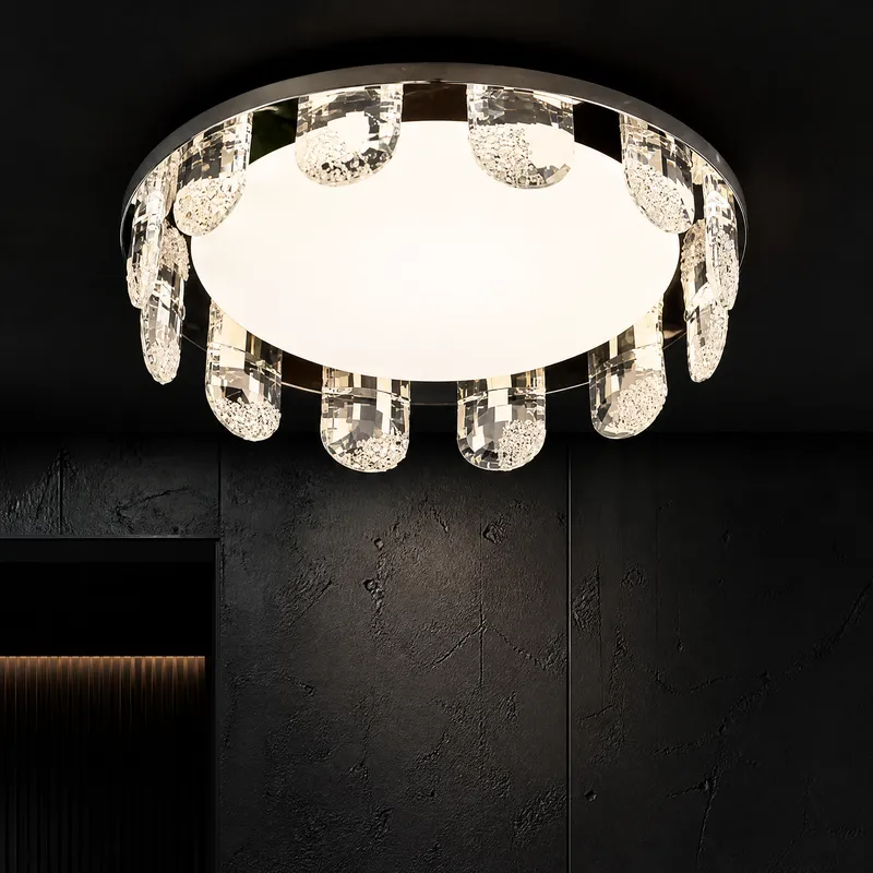 Pearl Net Modern Crystal Flush Mount Ceiling Light — YIOSI Lamps LED Post Top Lights  