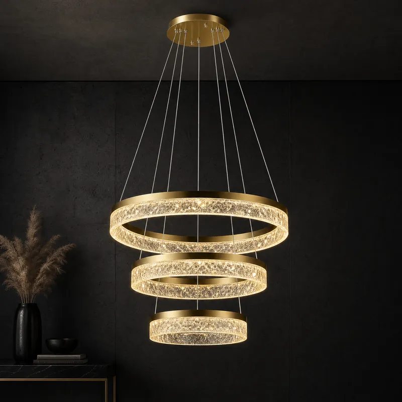 Ocean Star Modern Sculptural Ring Chandelier — YIOSI Lamps LED Landscape Lights 24.0W 