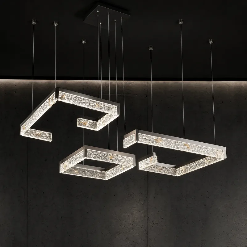 Luminous Cube Modern Multi-Tier Cluster Chandelier — YIOSI Lamps LED Landscape Lights  