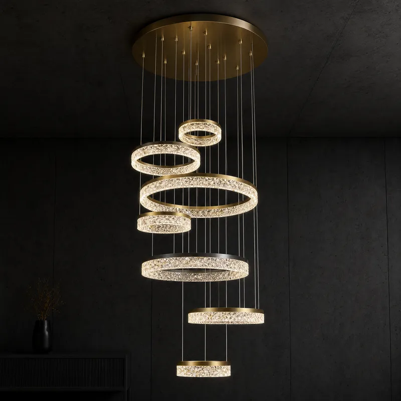 Guilin Landscape Modern Sculptural Ring Chandelier — YIOSI Lamps LED Landscape Lights  