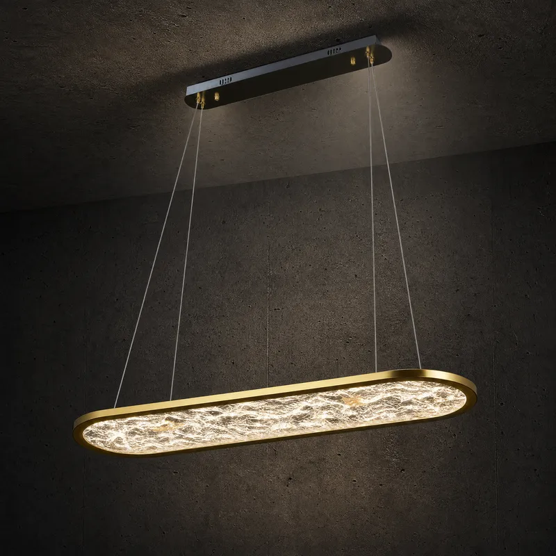 Frozen Crystal Modern Linear Dining Pendant Light — YIOSI Lamps LED Linear Lights 55.0W 