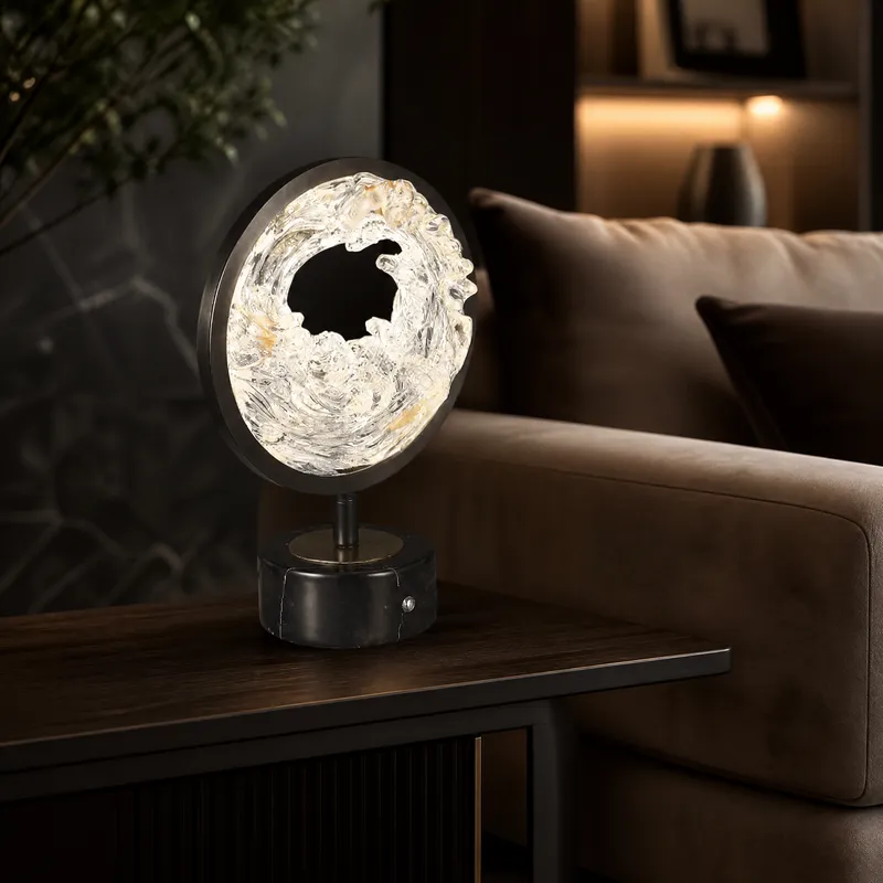 Fortune Cascade Modern Crystal Table Lamp — YIOSI Lamps LED Temporary & Work Lights 12.0W 
