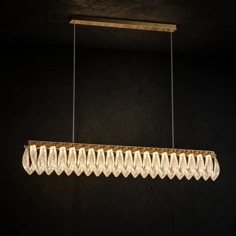 Floral Glory Modern Linear Dining Pendant Light — YIOSI Lamps LED Linear Lights  