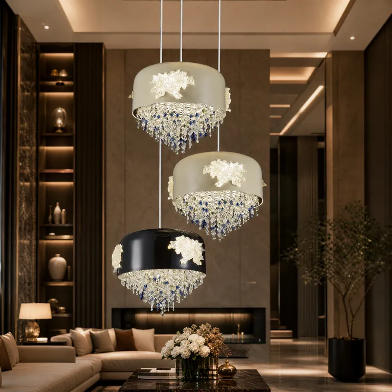 Floral Glory Modern Multi-Tier Cluster Chandelier — YIOSI Lamps LED Landscape Lights 96.0W 