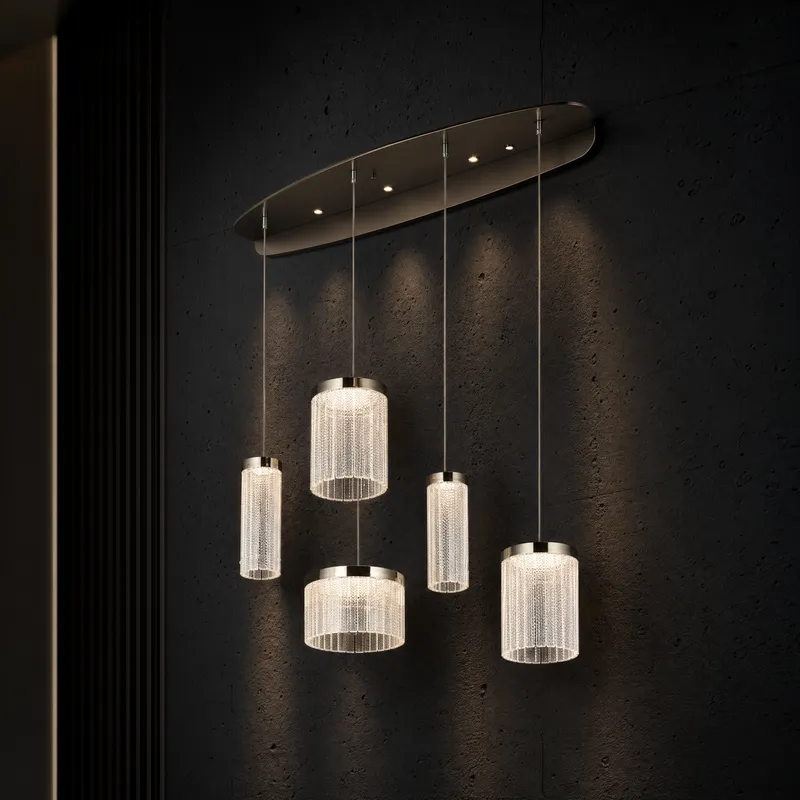 Crystalia Modern Linear Dining Pendant Light — YIOSI Lamps LED Linear Lights 63.0W 