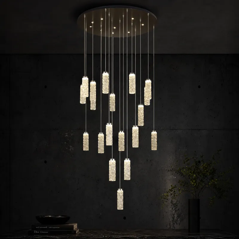 Bamboo Zen Modern Multi-Tier Cluster Chandelier — YIOSI Lamps LED Landscape Lights 85.0W 