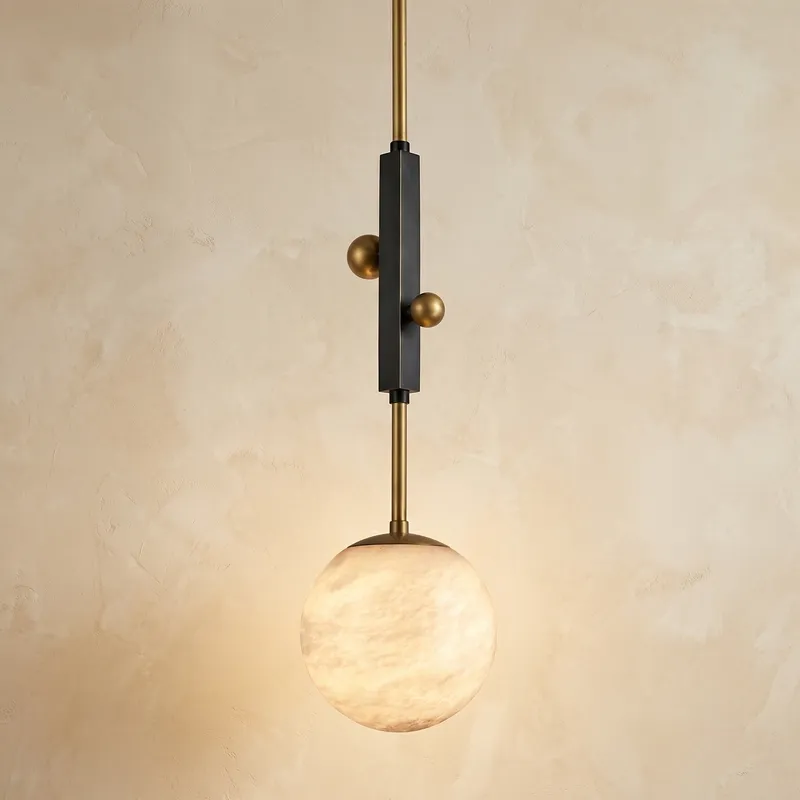 Framed Orb Pendant Alabaster — YIOSI Lamps LED Landscape Lights  3000K
