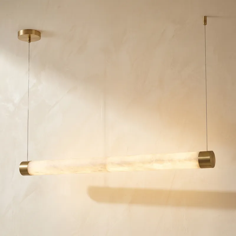 Linear Rod Alabaster Pendant Light — YIOSI Lamps LED Linear Lights  3000K