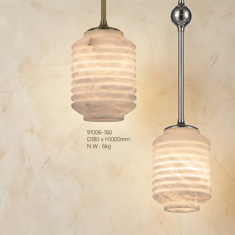 Lantern Cylinder Alabaster Pendant Light — YIOSI Lamps LED Landscape Lights  3000K