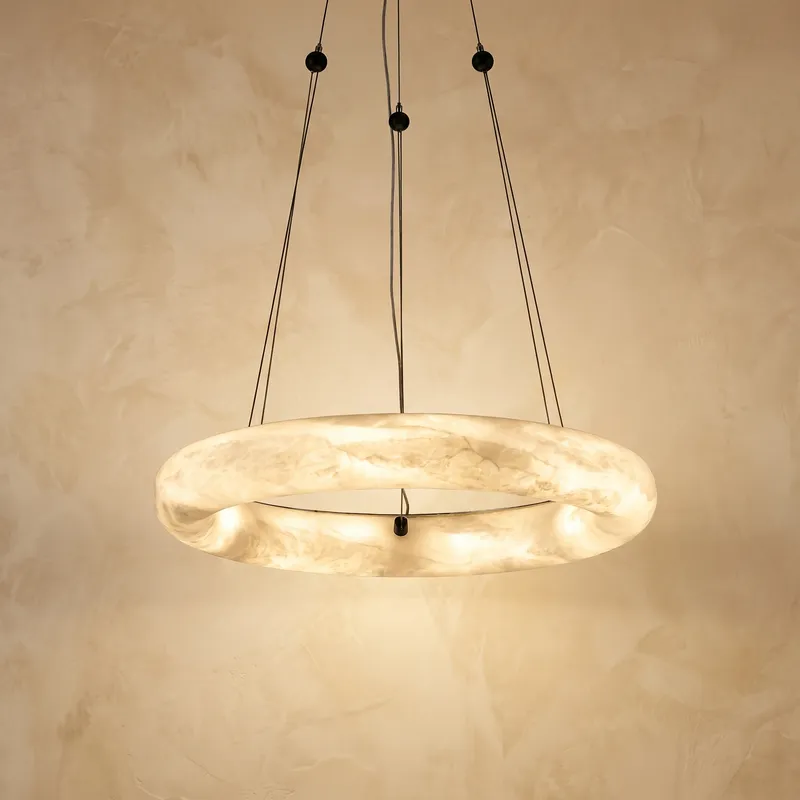 Single Ring Pendant Alabaster — YIOSI Lamps LED Landscape Lights  3000K