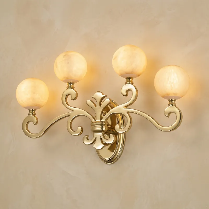 Antique 4-Orb Wall Alabaster — YIOSI Lamps LED Wall Lights  3000K