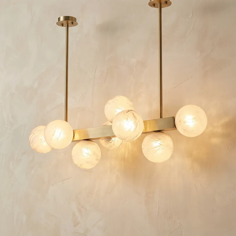 Brass Multi-orb Alabaster Pendant Light — YIOSI Lamps LED Landscape Lights  3000K