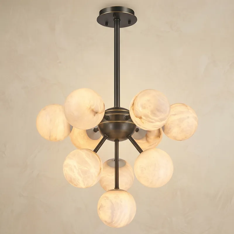Orb Cluster Alabaster Pendant Light — YIOSI Lamps LED Landscape Lights  3000K