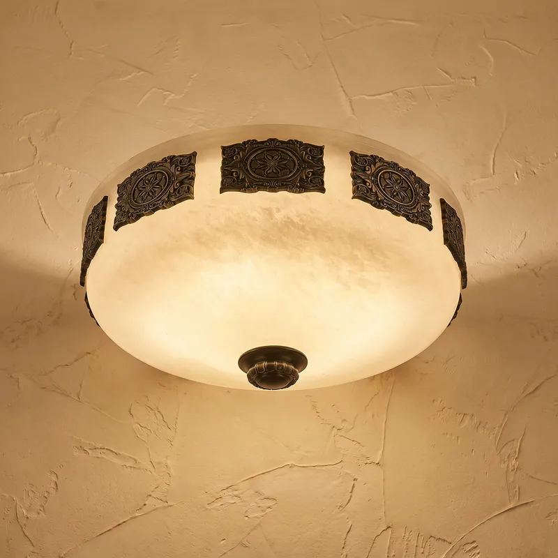 Antique Rim Ceiling Alabaster — YIOSI Lamps LED Post Top Lights  3000K