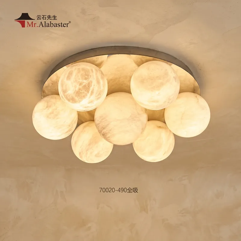 Disc Orb Ceiling Alabaster — YIOSI Lamps LED Post Top Lights  3000K