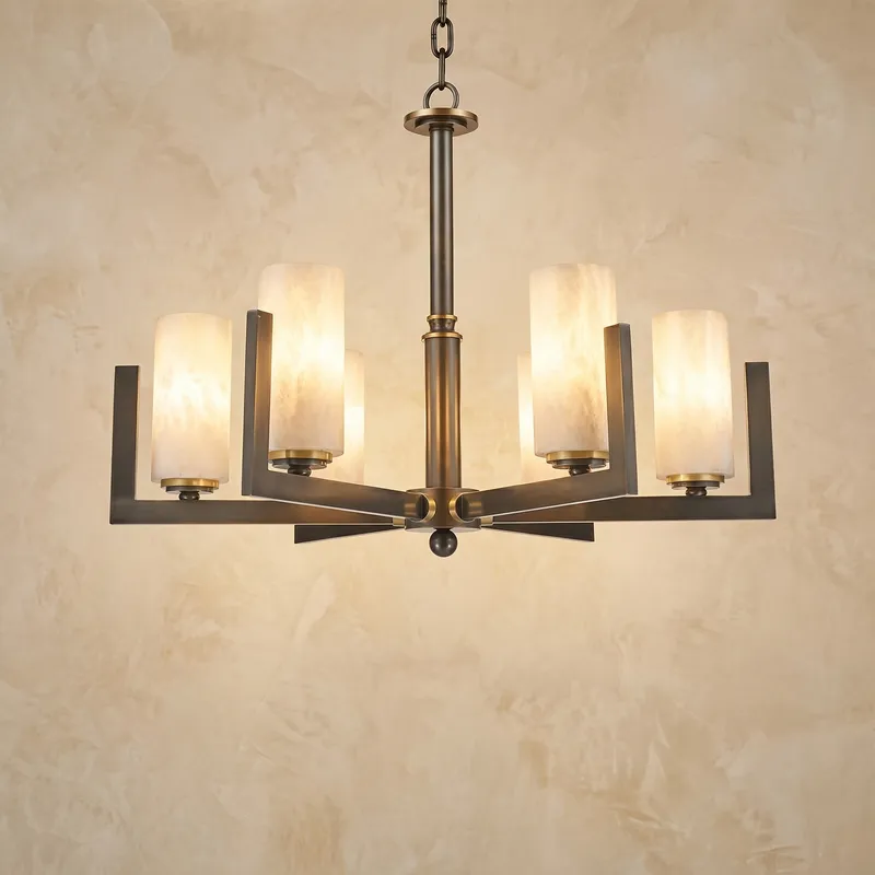 Classic Multi-arm Pendant Alabaster — YIOSI Lamps LED Landscape Lights  3000K