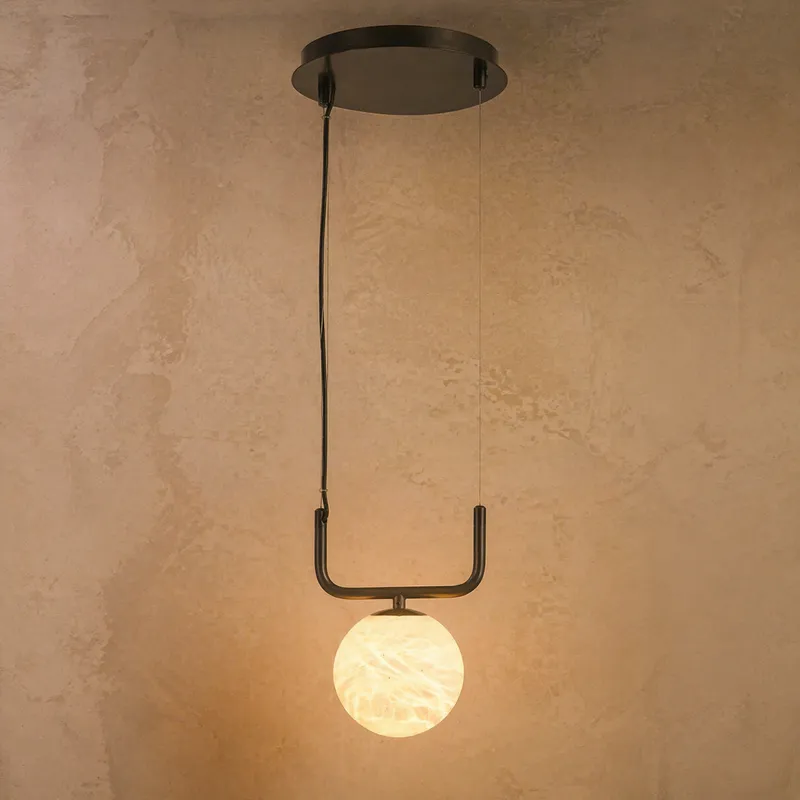 Adjustable Orb Pendant Alabaster — YIOSI Lamps LED Landscape Lights  3000K