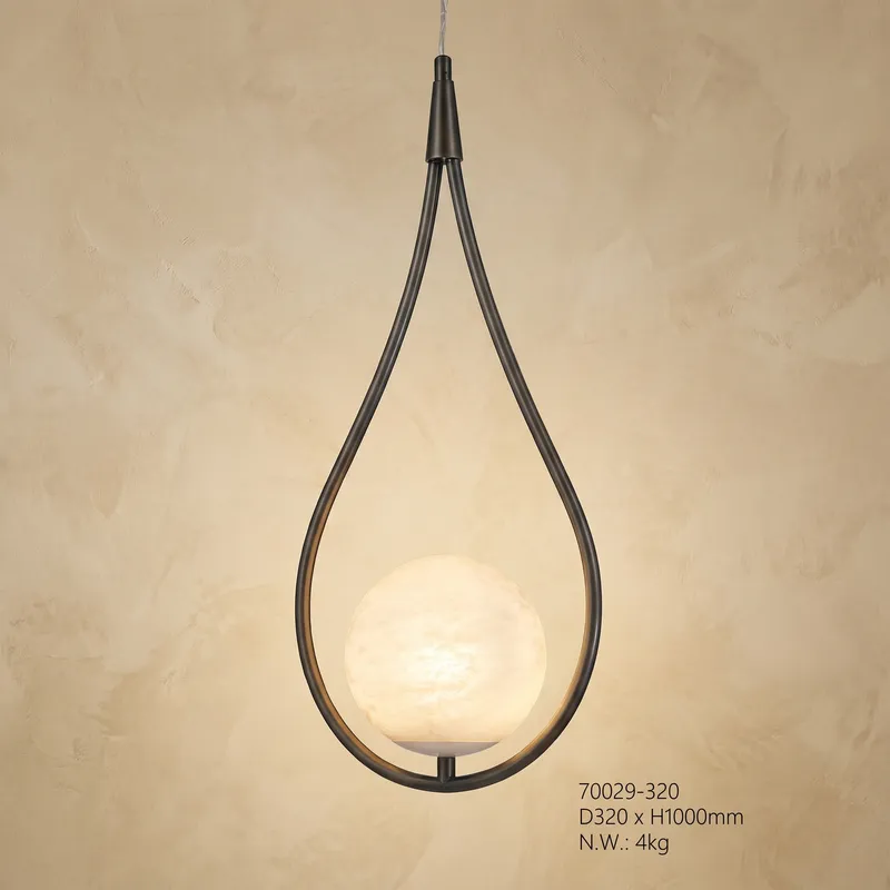 Teardrop Frame Pendant Alabaster — YIOSI Lamps LED Landscape Lights  3000K
