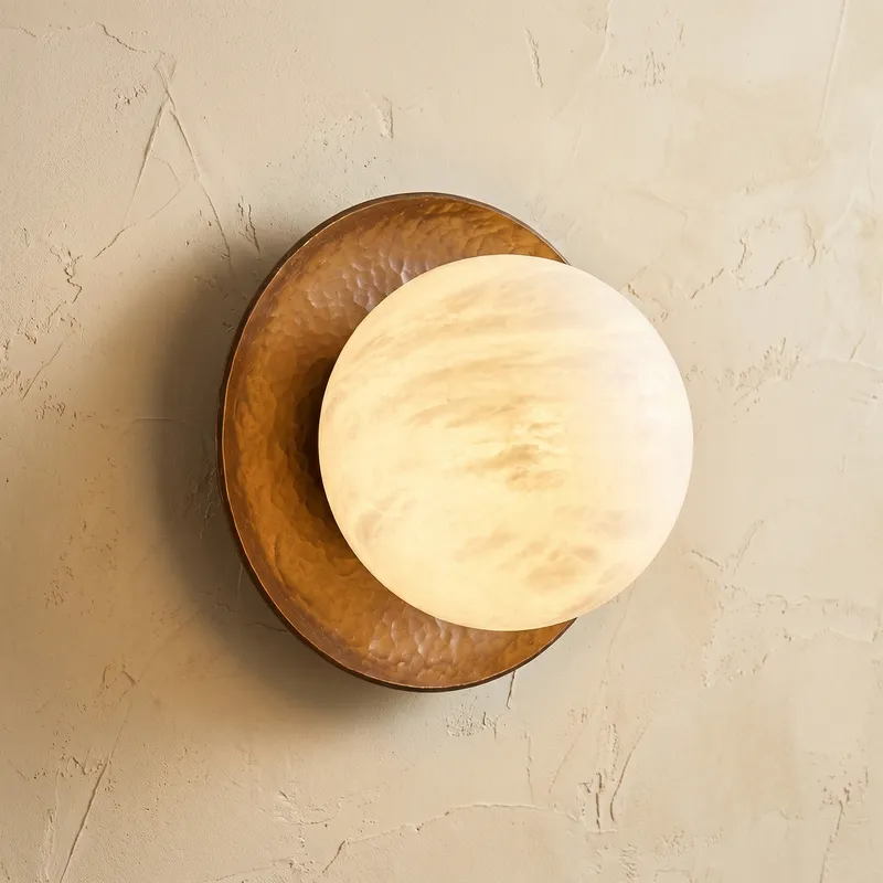 Disc Bronze Wall Alabaster — YIOSI Lamps LED Wall Lights  3000K