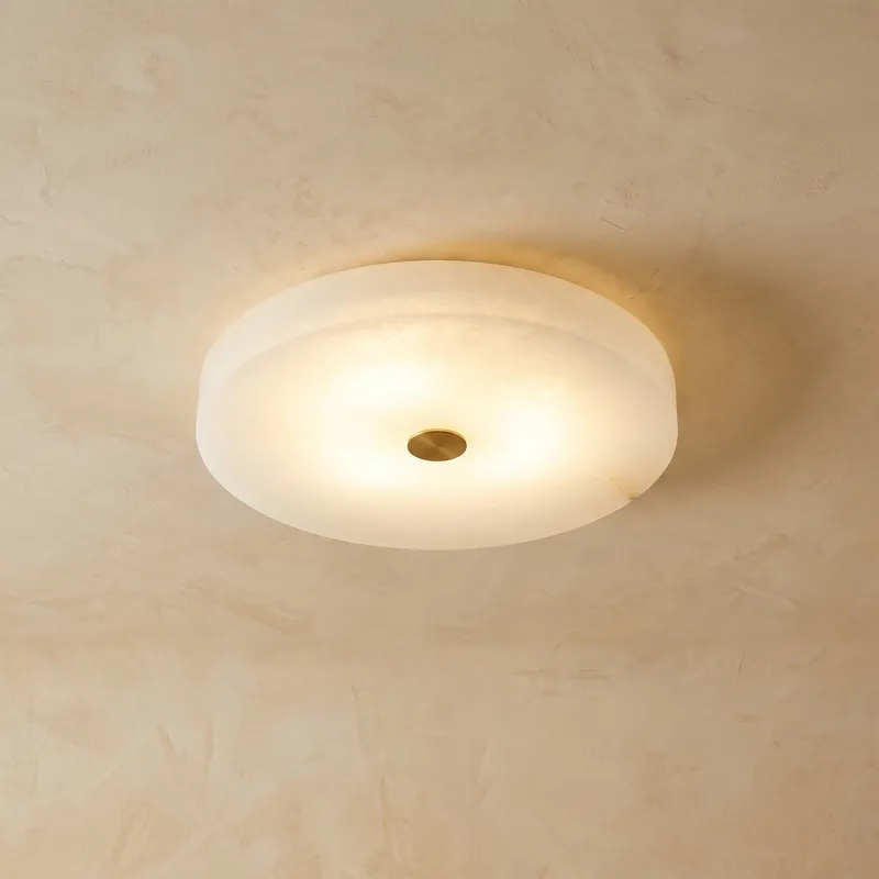 Orbita Alabaster Flush Mount Ceiling Light — YIOSI Lamps LED Post Top Lights  