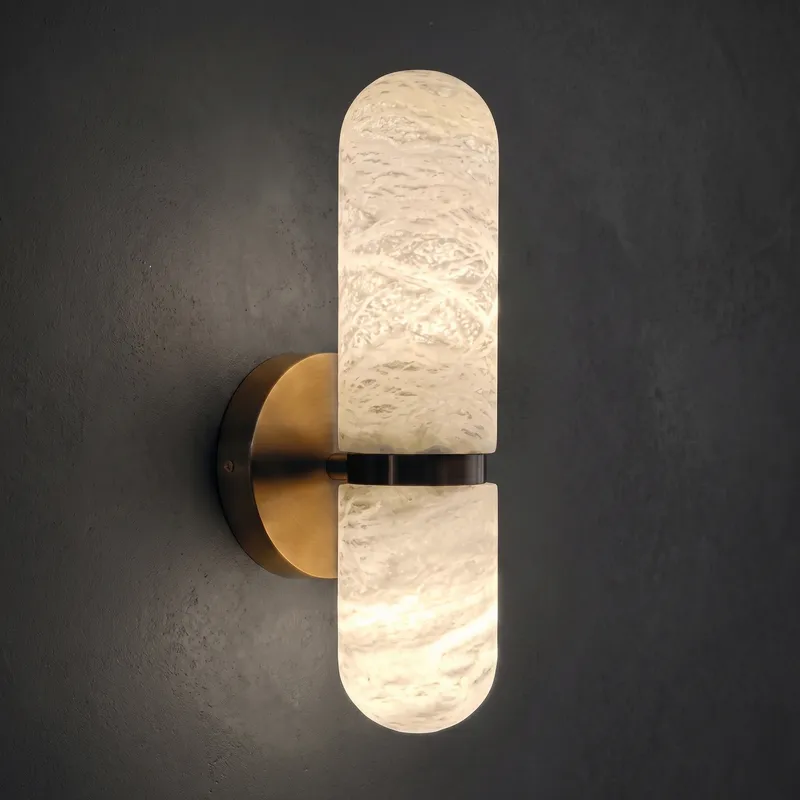 Sfera Twin Arch Alabaster Wall Sconce — YIOSI Lamps LED Wall Lights  