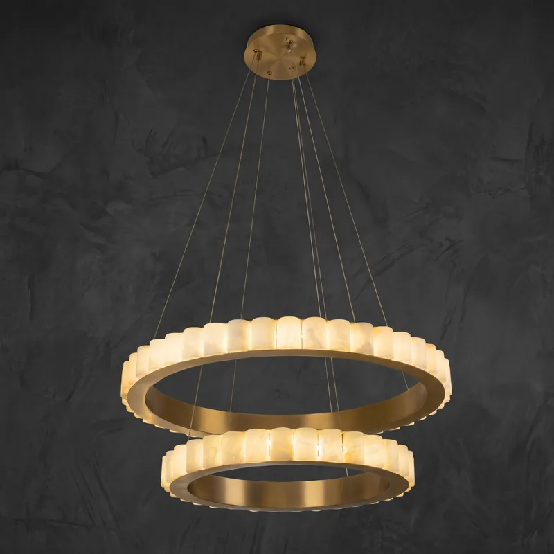 Geometrica Double Ring Chandelier — YIOSI Lamps LED Landscape Lights  
