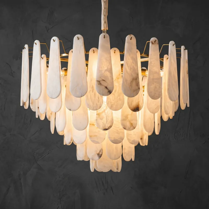 Foglia Feather Layer Chandelier — YIOSI Lamps LED Landscape Lights  