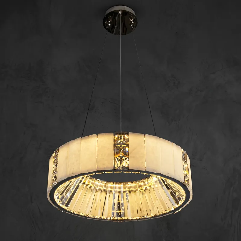 Cristallo Drum Crystal Chandelier — YIOSI Lamps LED Landscape Lights  