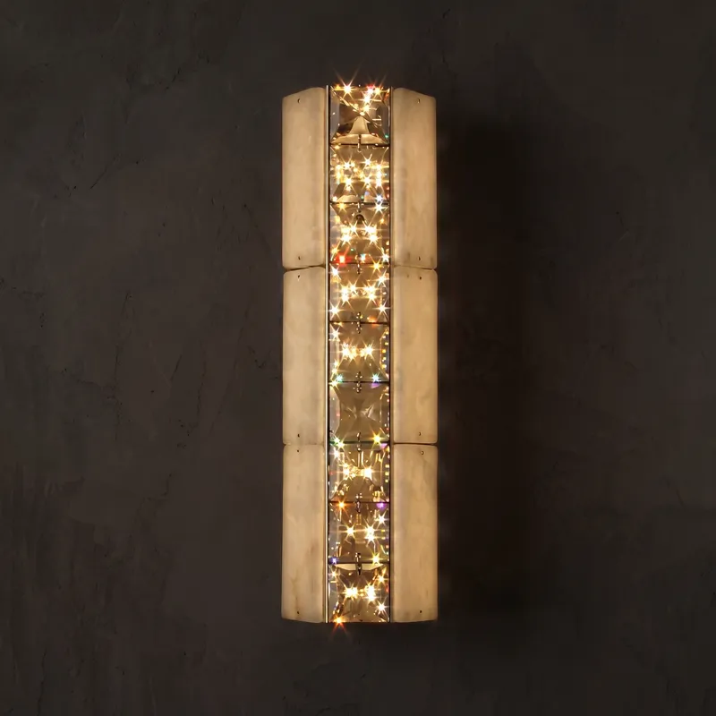 Cristallo Crystal Stack Wall Sconce — YIOSI Lamps LED Wall Lights  