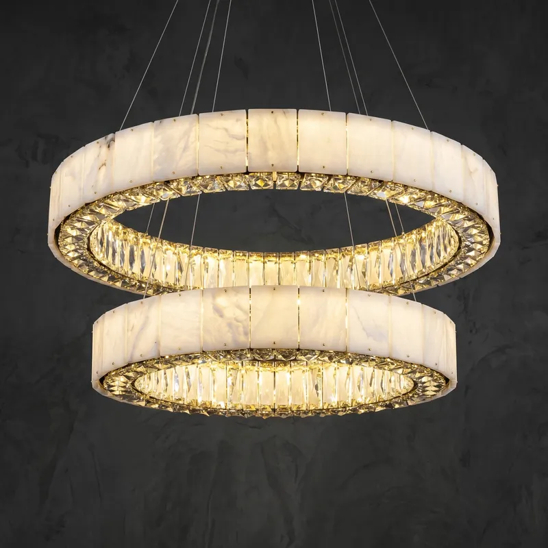 Cristallo Tier Crystal Ring Chandelier — YIOSI Lamps LED Landscape Lights  