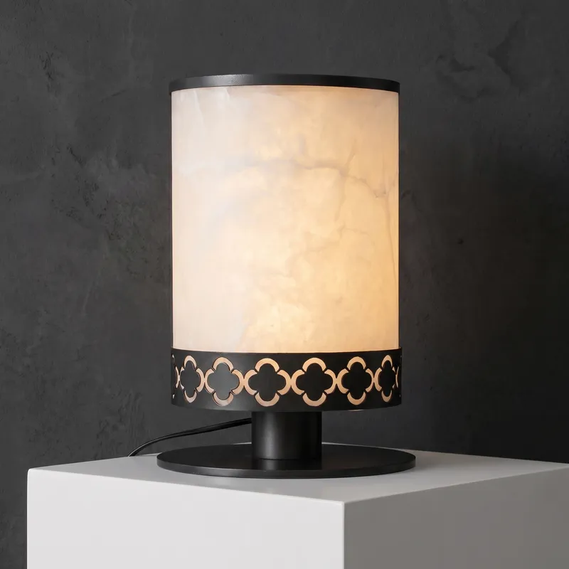 Colonna Cylinder Moroccan Base Table Lamp — YIOSI Lamps LED Temporary & Work Lights  