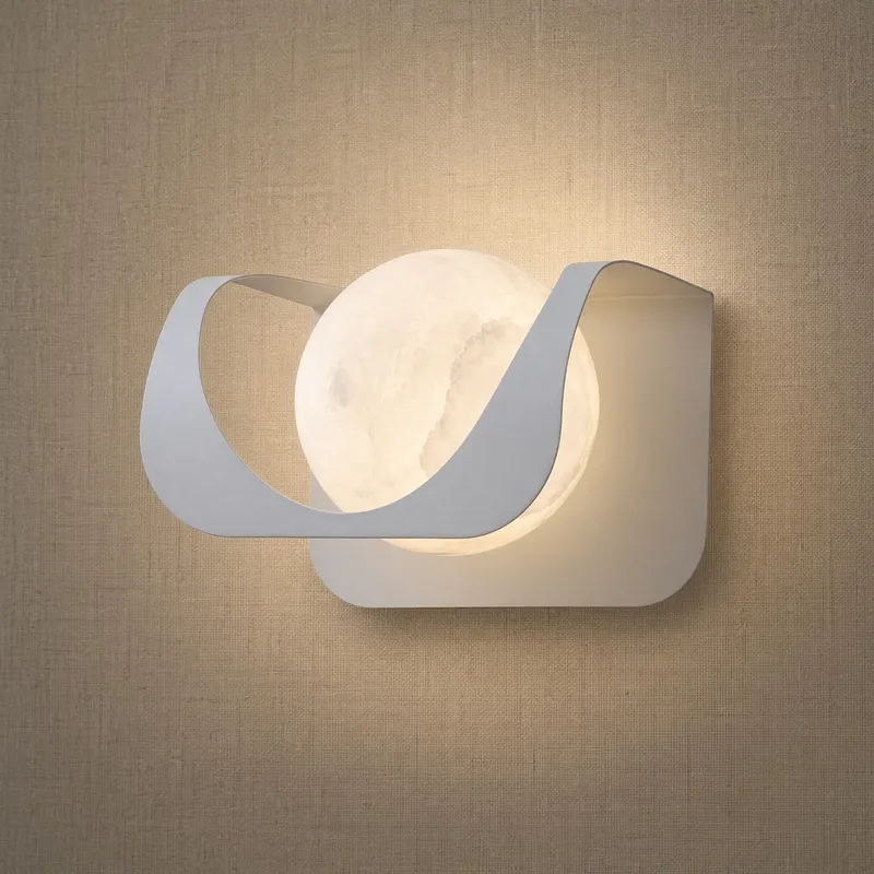 Ribbon Curve Flowing Drape Alabaster Wall Sconce — YIOSI Lamps LED Wall Lights  