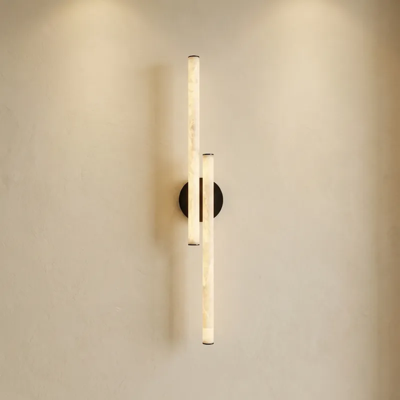 Linear Rod Crossed Alabaster Tubes Wall Sconce — YIOSI Lamps LED Linear Lights  3000K
