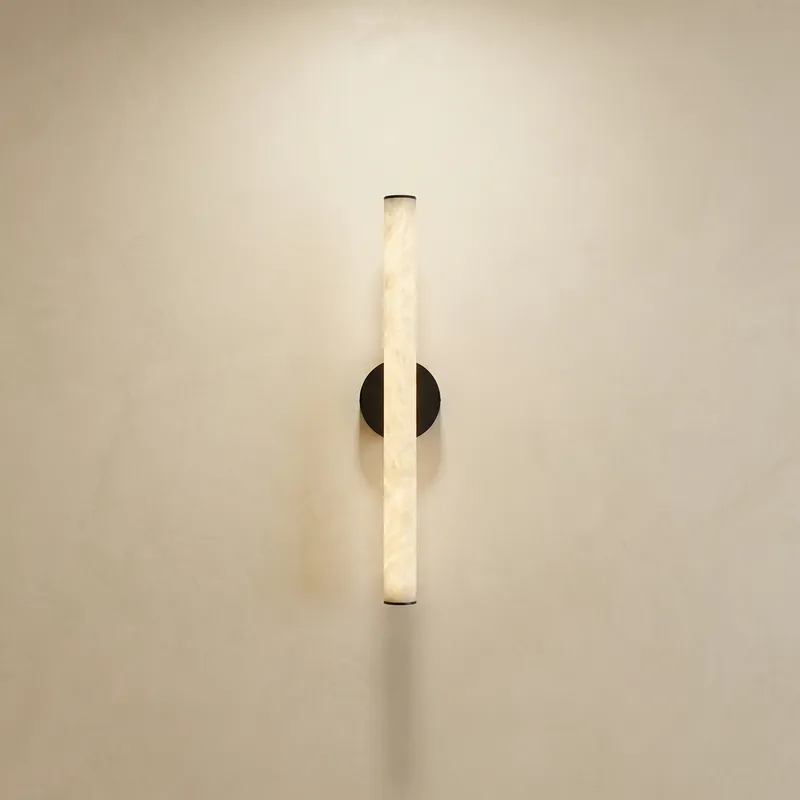 Linear Rod Medium Alabaster Tube Wall Sconce — YIOSI Lamps LED Linear Lights  3000K
