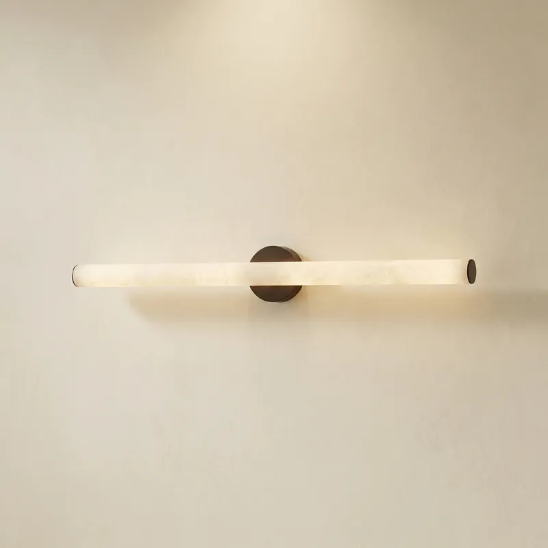 Linear Rod Extra Long Alabaster Tube Wall Sconce — YIOSI Lamps LED Linear Lights  3000K