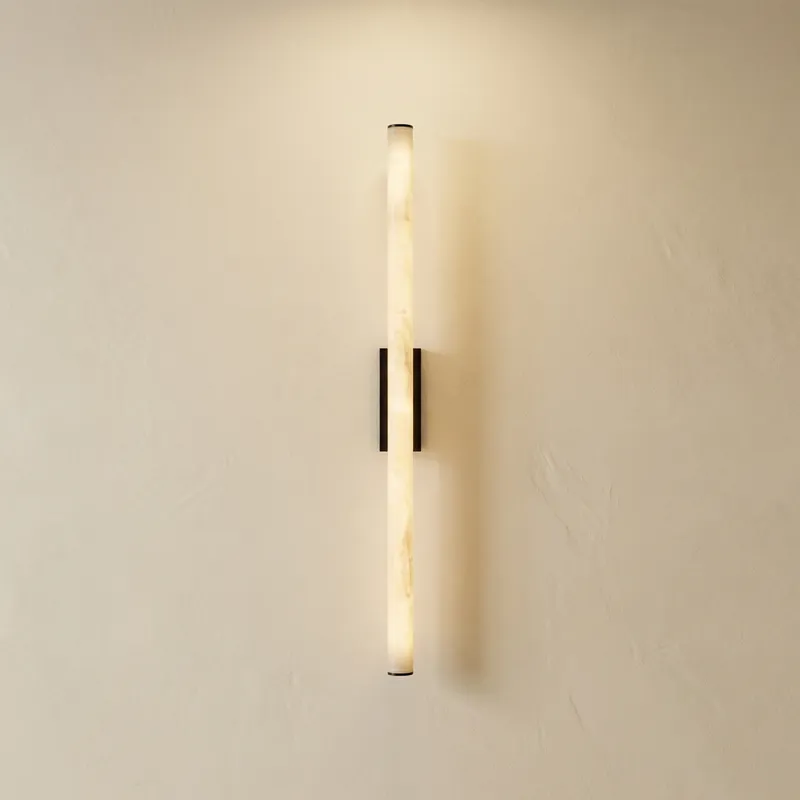 Linear Rod Slim Long Alabaster Stick Wall Sconce — YIOSI Lamps LED Linear Lights  3000K
