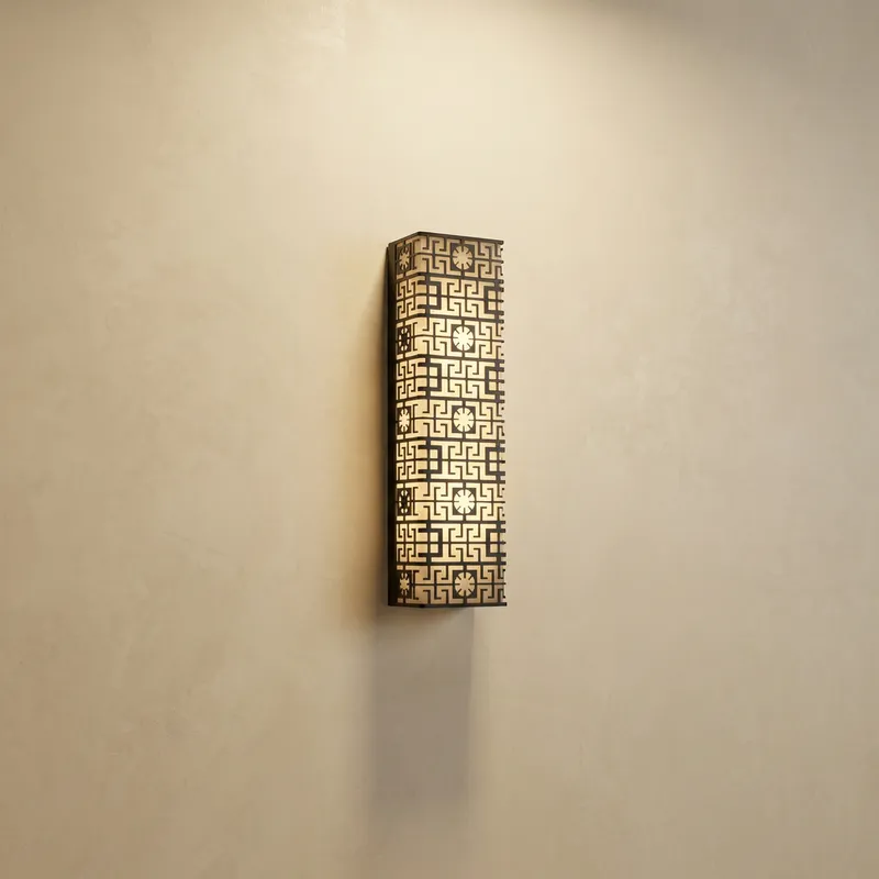 Lantern Box Chinoiserie Lattice Alabaster Wall Sconce — YIOSI Lamps LED Wall Lights 40.0W 