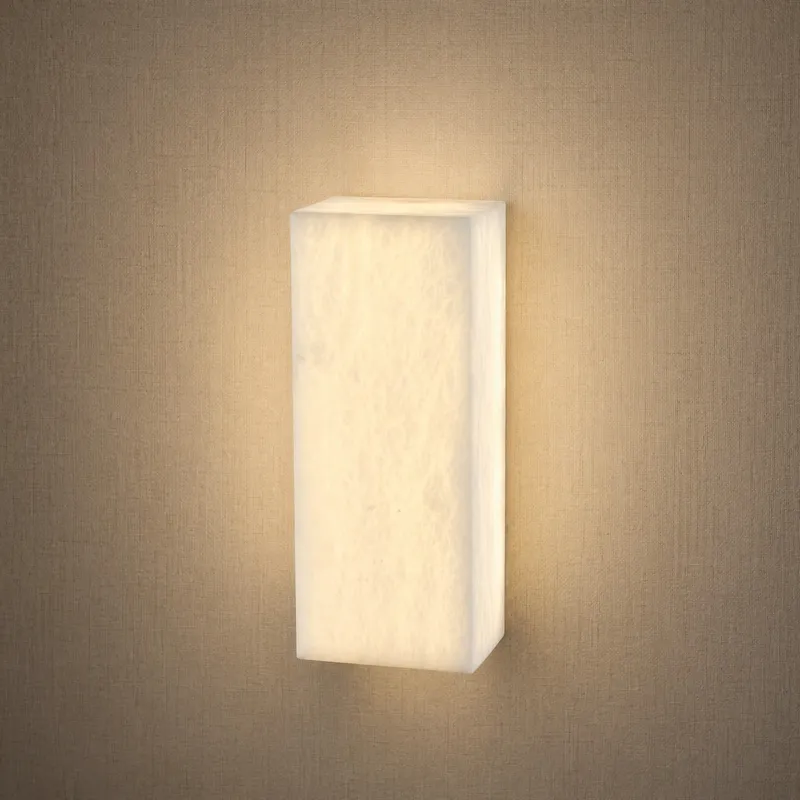 Lantern Box Compact Frame Alabaster Wall Sconce — YIOSI Lamps LED Wall Lights 40.0W 