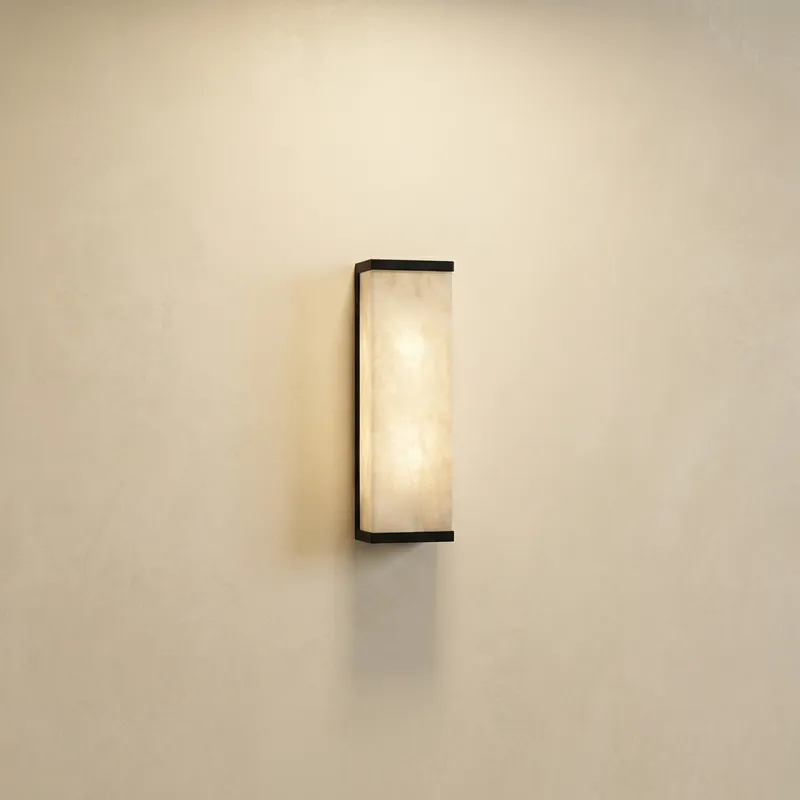 Lantern Box Minimal Alabaster Panel Wall Sconce — YIOSI Lamps LED Troffers & Panels 40.0W 