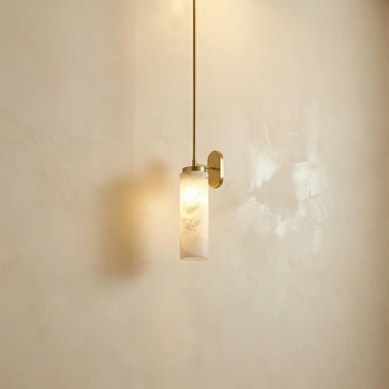Rod Pendant Tall Drop Alabaster Brass Wall Sconce — YIOSI Lamps LED Landscape Lights  