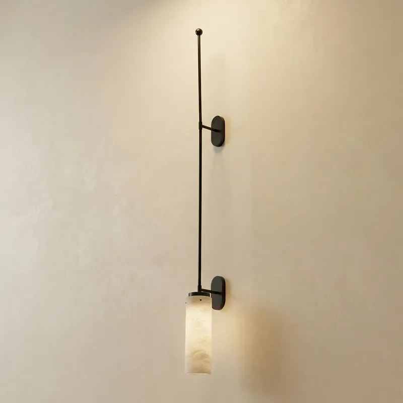 Rod Pendant Tall Drop Alabaster Black Wall Sconce — YIOSI Lamps LED Landscape Lights  