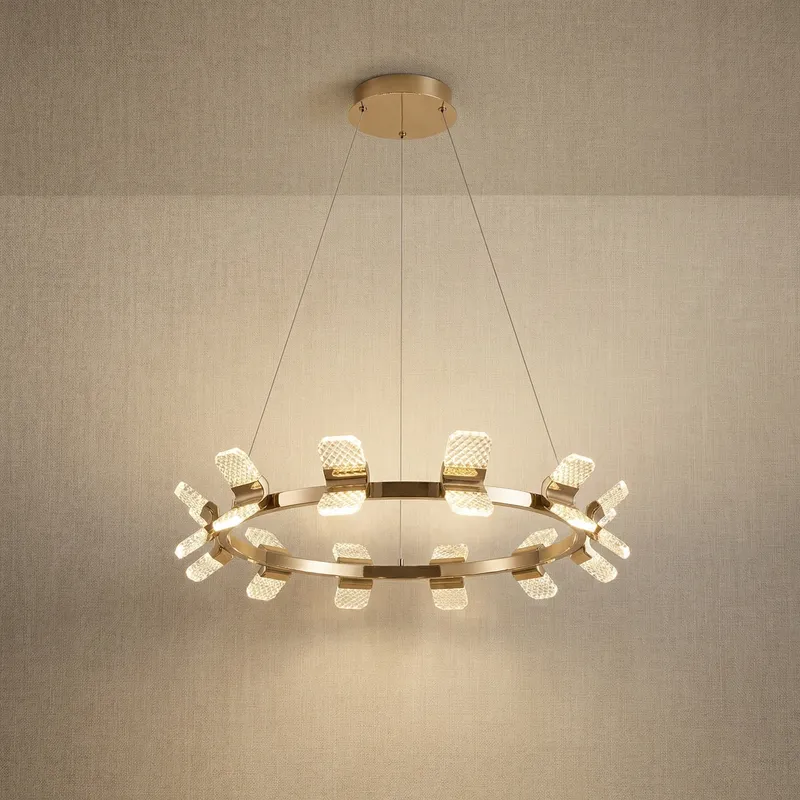 Yiosi Weaving Light Crystal Chandelier 39" — YIOSI Lamps LED Landscape Lights 108.0W 3000K
