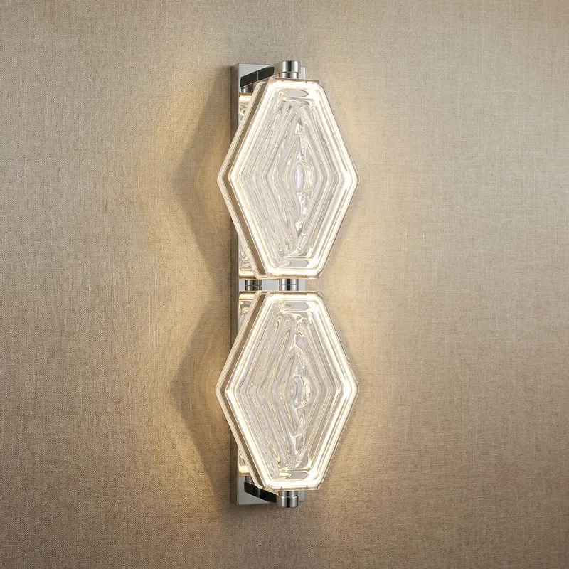 Yiosi Starlink Double Clear Glass Wall Sconce — YIOSI Lamps LED Wall Lights 20.0W 3000K