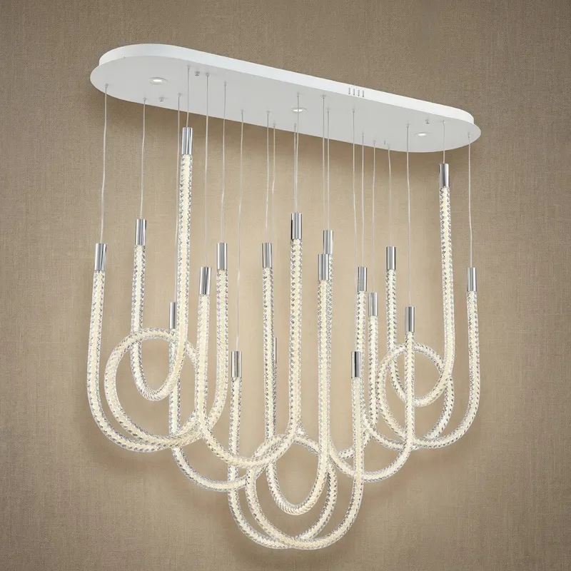 Yiosi Star Shine Cluster Glass Chandelier 47" — YIOSI Lamps LED Landscape Lights  3000K