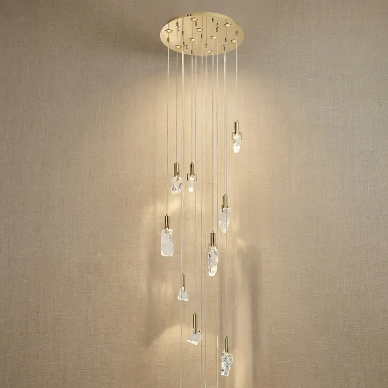Yiosi Carlyle Cascade Crystal Chandelier — YIOSI Lamps LED Landscape Lights  3000K
